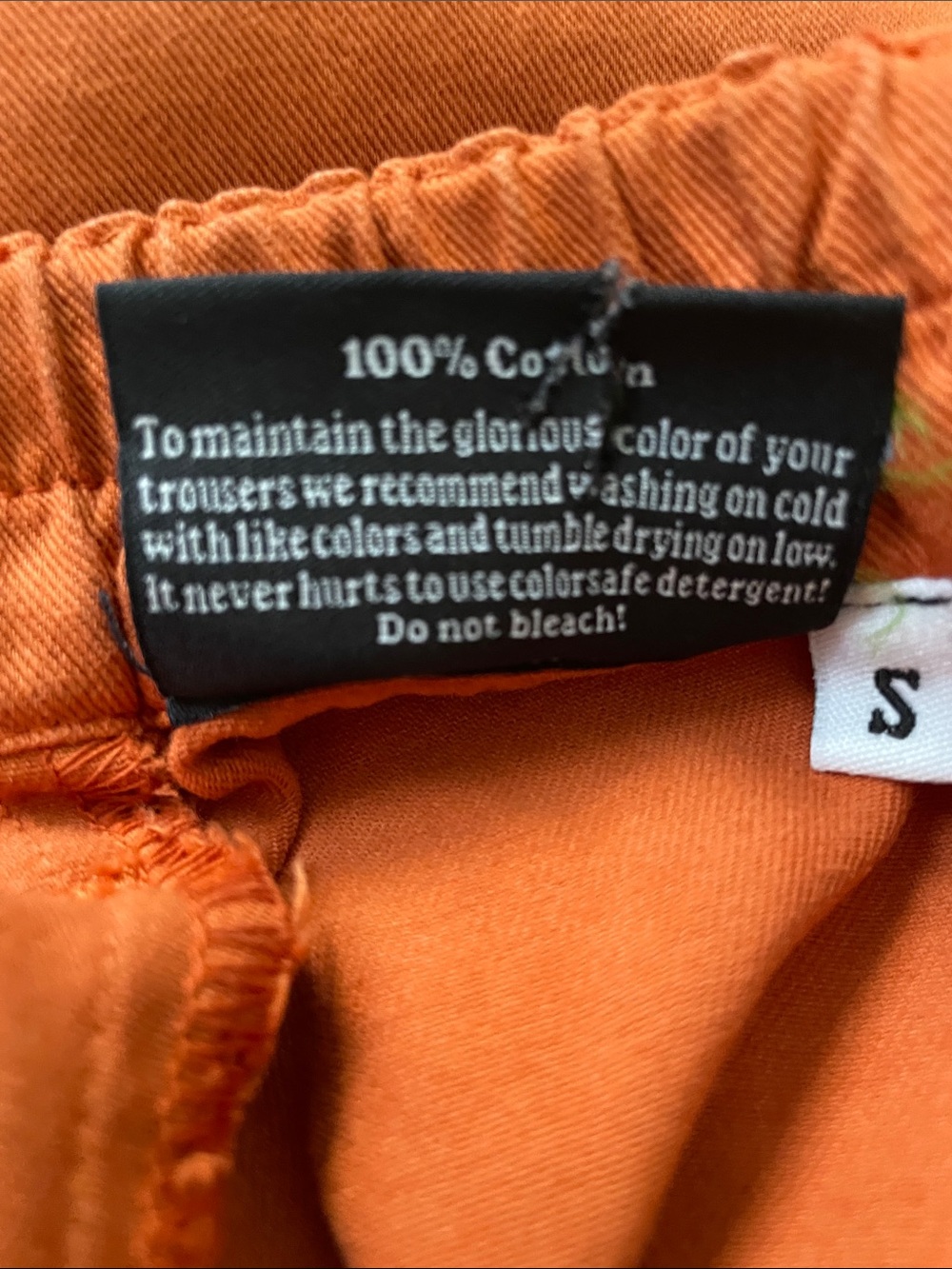 Big Bud Press Orange Elastic-Waist Trousers Shorts Size Small - Picture 6 of 8
